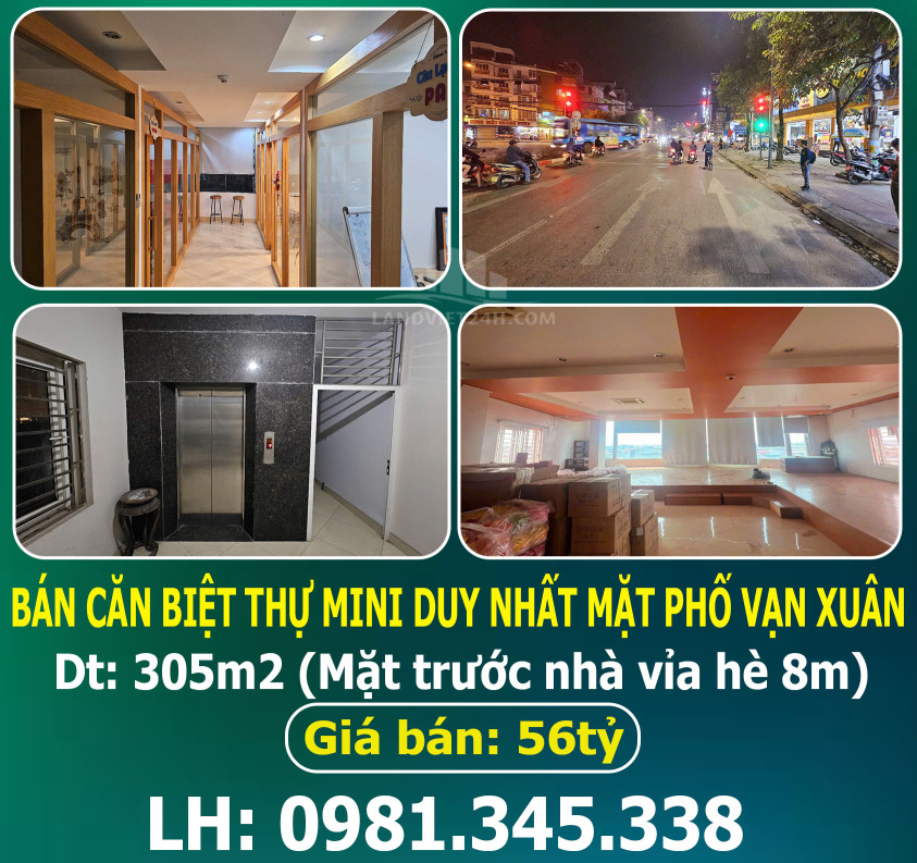 BÁN CĂN BIỆT THỰ MINI DUY NHẤT MẶT PHỐ VẠN XUÂN