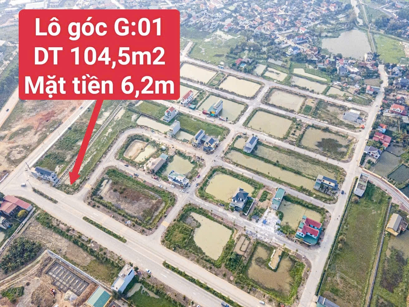 Siêu rẻ! Lô góc TP Thanh Hóa 104,5m2 rộng 6,2m mặt đại lộ 36m và Ql47 giá chỉ 2,0x tỷ