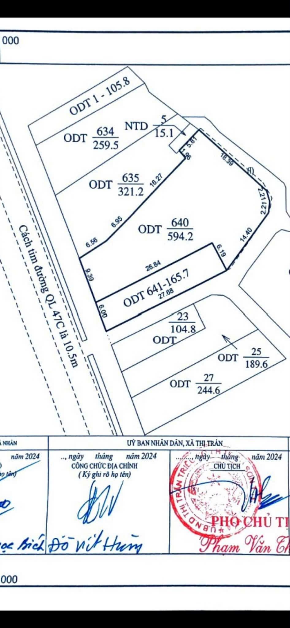 Bán đất 165.7m² full thổ cư ngang 6m giá 6 tỷ tại Đường Quốc lộ 47 Xã Triệu Sơn