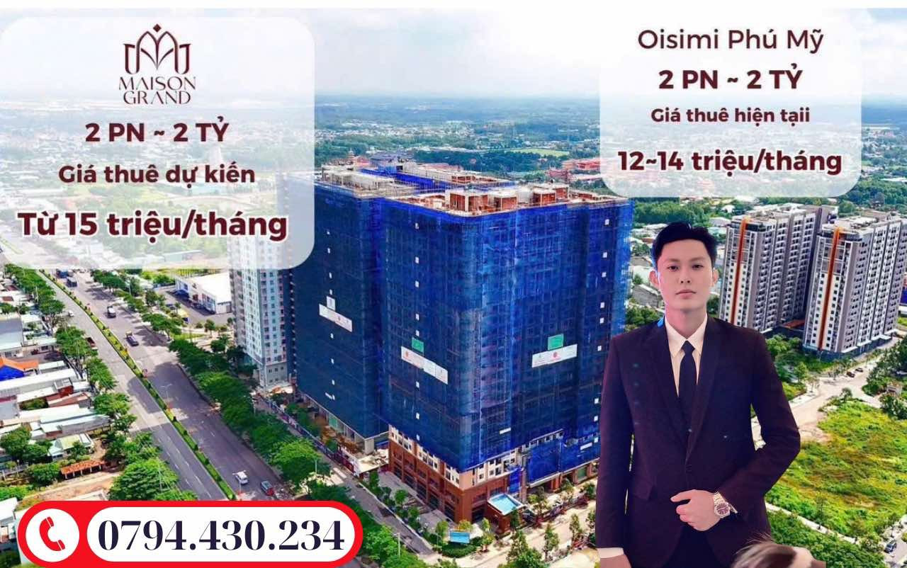 Bán Căn Hộ Maison Grand Phú Mỹ Gần Sân Bay Cho Thuê Tốt