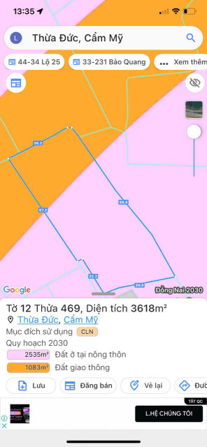 Nóng:sốt: Chủ cần ra gấp 3168m2 đất mặt tiền đường 770B full hồng.