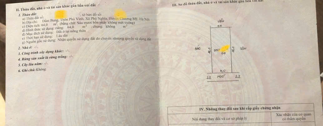 Giá đầu tư rẻ nhất thị trường 64 m2 đất tại khu công nghiệp Phú Nghĩa giá nhỉnh 1 tỉ