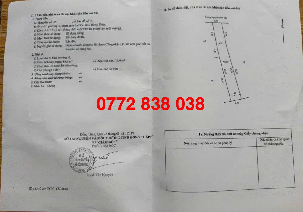 Nhà mặt tiền nguyễn sinh sắc - phường sa đéc
