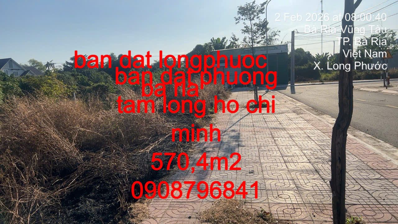 ban 570,4 m vuong dat tai xa long phuong ba ria nay l phuong tam long ho chi minh .