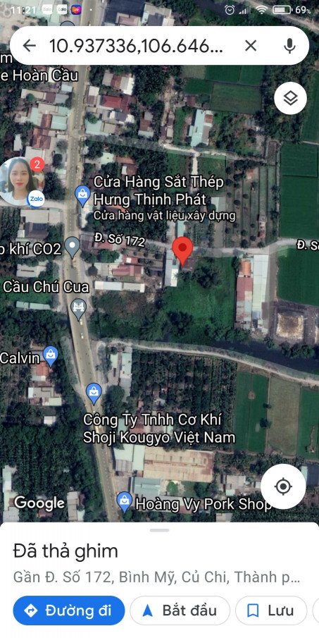 Bán  đất thổ cư 1114m² tại đường  số 172, Xã Bình Mỹ, Huyện Củ Chi, TP. Hồ Chí Minh giá 11.81 tỷ