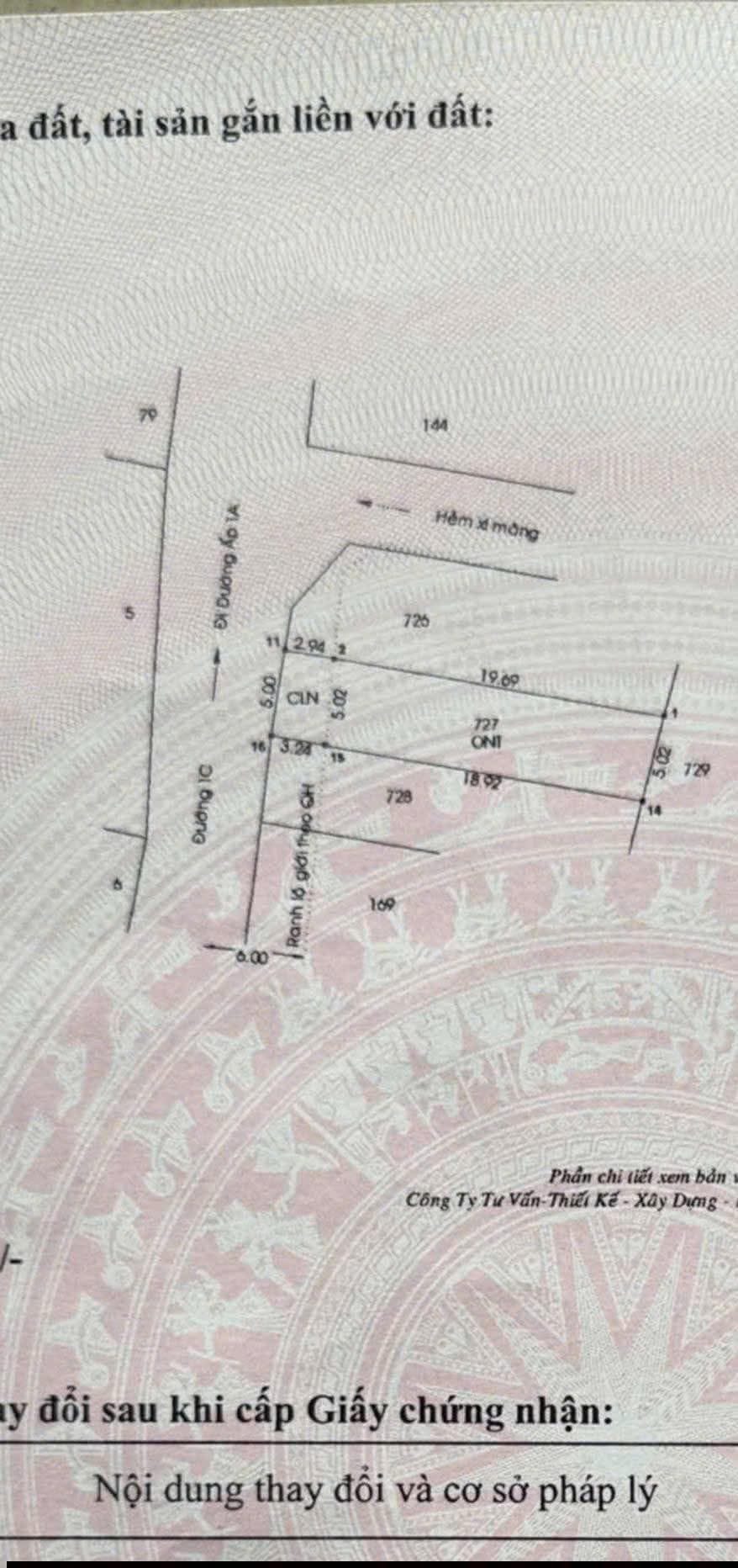 bán gấp đất sổ hồng thổ cư đủ mặt tiền đường 1C vĩnh lộc b ngay chợ 1A