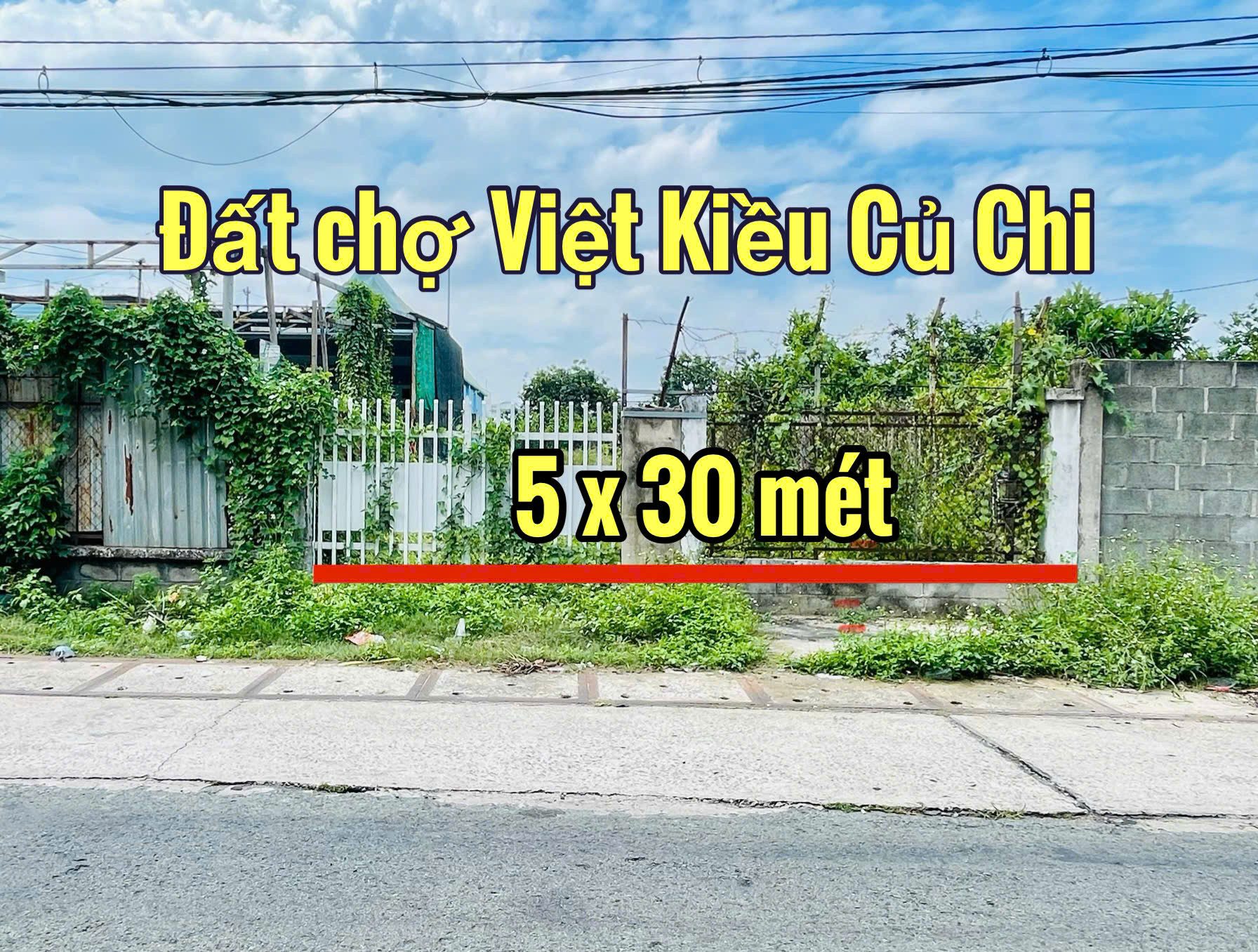 CHÍNH CHỦ CẦN BÁN GẤP LÔ ĐẤT ĐẸP ĐƯỜNG SỐ 21 - TÂN THÔNG HỘI - CỦ CHI DT 5x30m - GIÁ 700TR Bao Sổ