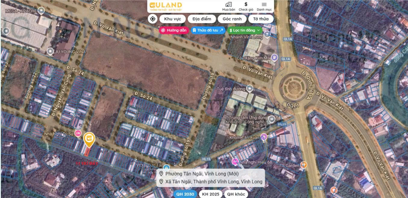 Bán đất 125m² ngang 5m giá 1.4 tỷ Phường Tân Ngãi