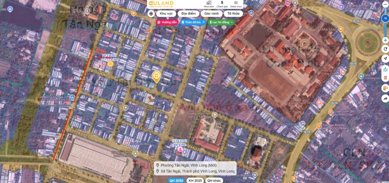 Bán đất 228m² ngang 10m giá 3.2 tỷ Phường Tân Ngãi