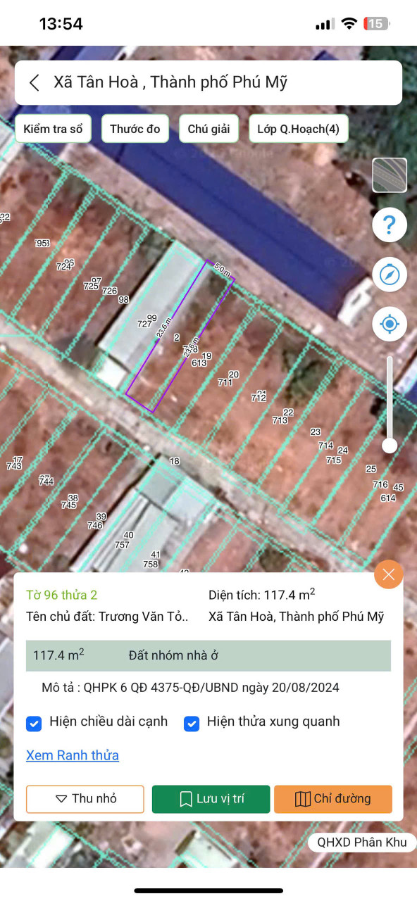 E cần bán lô đất chính chủ gởi tại Tân Hoà