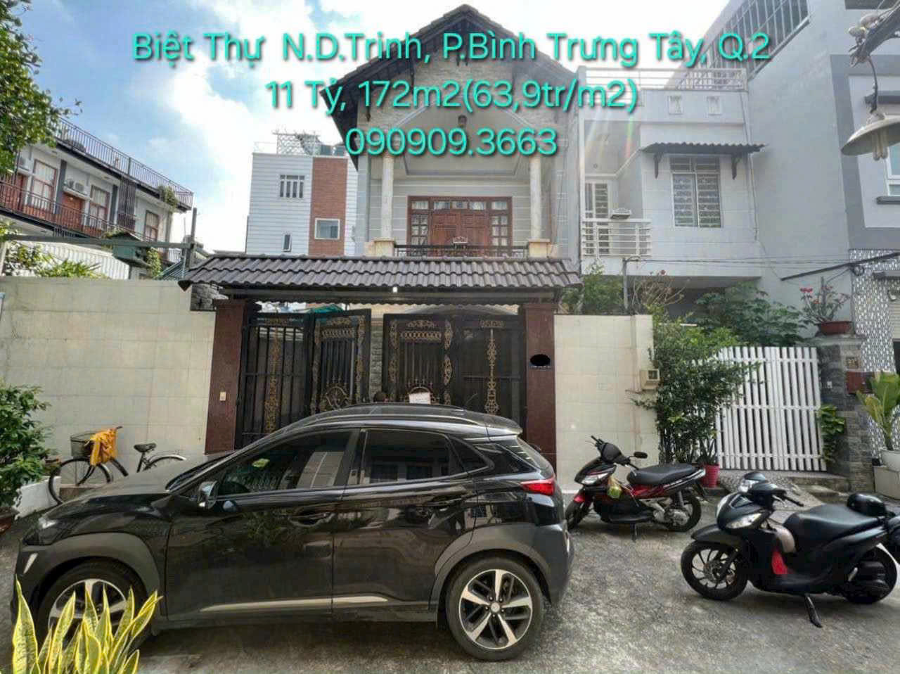 Biệt thự Quận 2, 172 m2 chiều ngang 7m. Giá 11 Tỷ ( 63,9tr/m2)