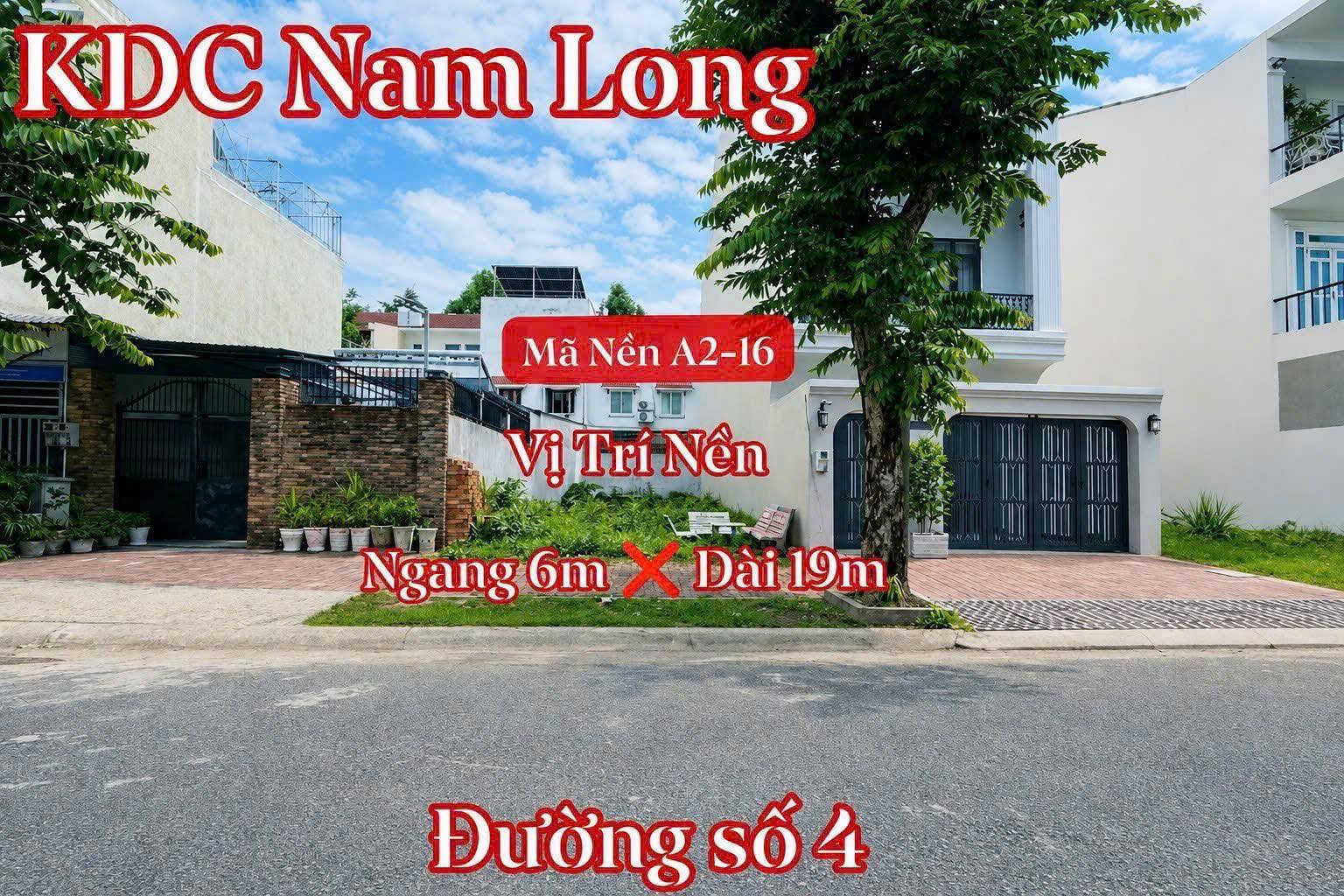 BÁN NỀN ĐƯỜNG SỐ 4 KHU DÂN CƯ NAM LONG - P. CÁI RĂNG - TP. CẦN THƠ