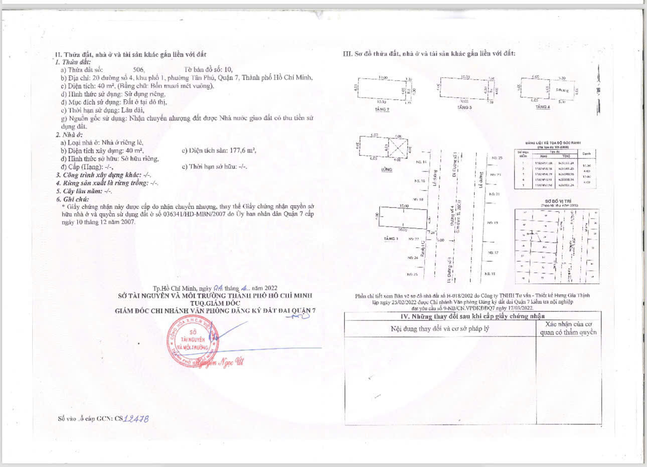 Bán nhà 20 Đường số 4, P.Tân Phú, Quận 7 – Giá 12,6 tỷ