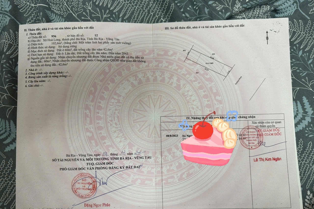 Bán đất 102.6m² ngang 5m giá 2.35 tỷ Phường Tam Long