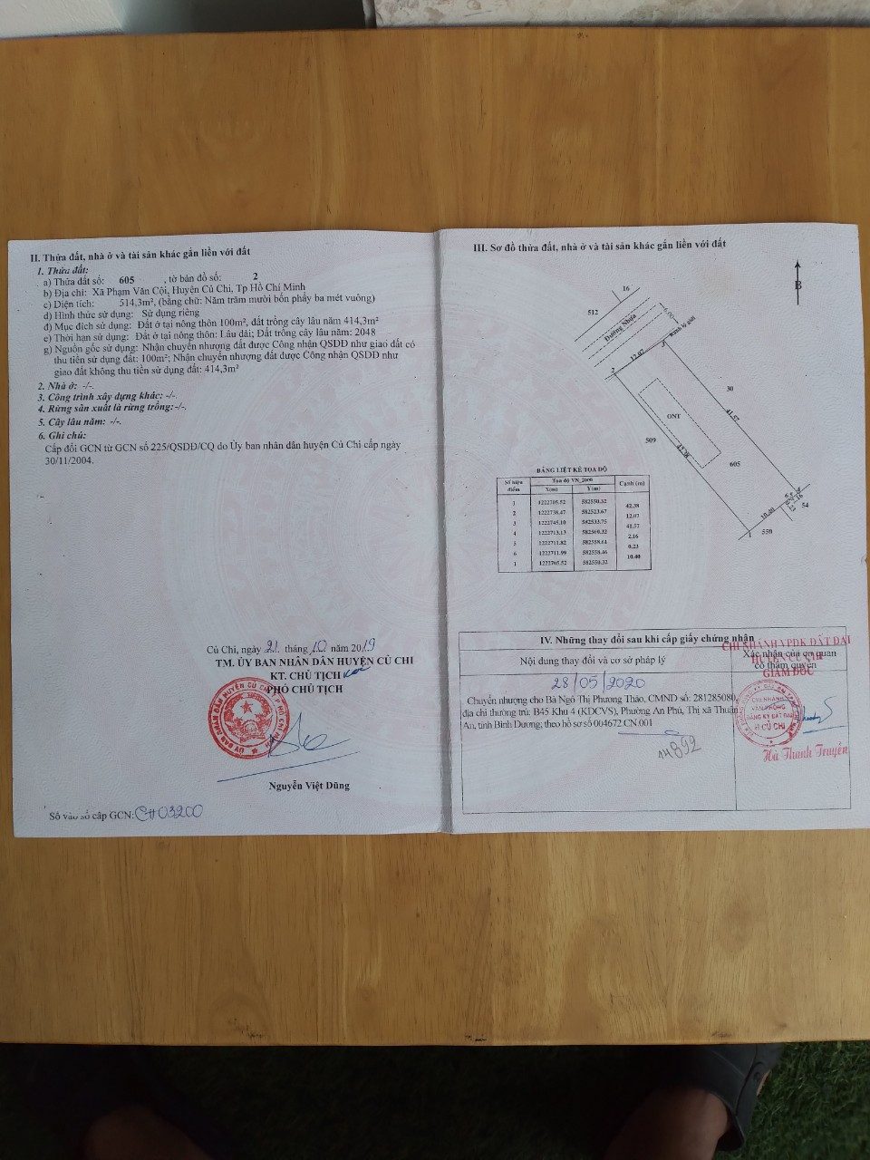 NGỘP BANK, cần bán lô đất mặt tiền nhựa 1 sẹc đường 500, DT 514m2 có 100m2 thổ cư, xã Phạm Văn Cội,