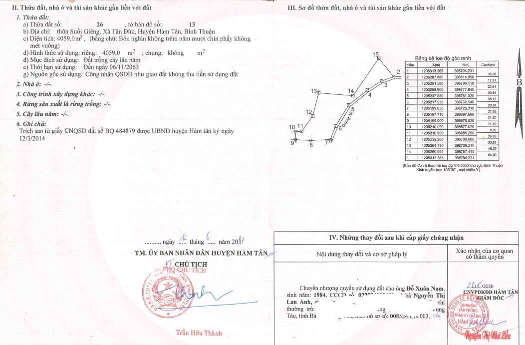 Chính chủ !Bán gần 2 ha đất cây lâu năm, gần KCN Tân Đức