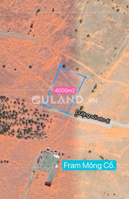 Miếng đất 4000m2 ,đường sỏi, gần Farm Mông Cổ Hoà Thắng