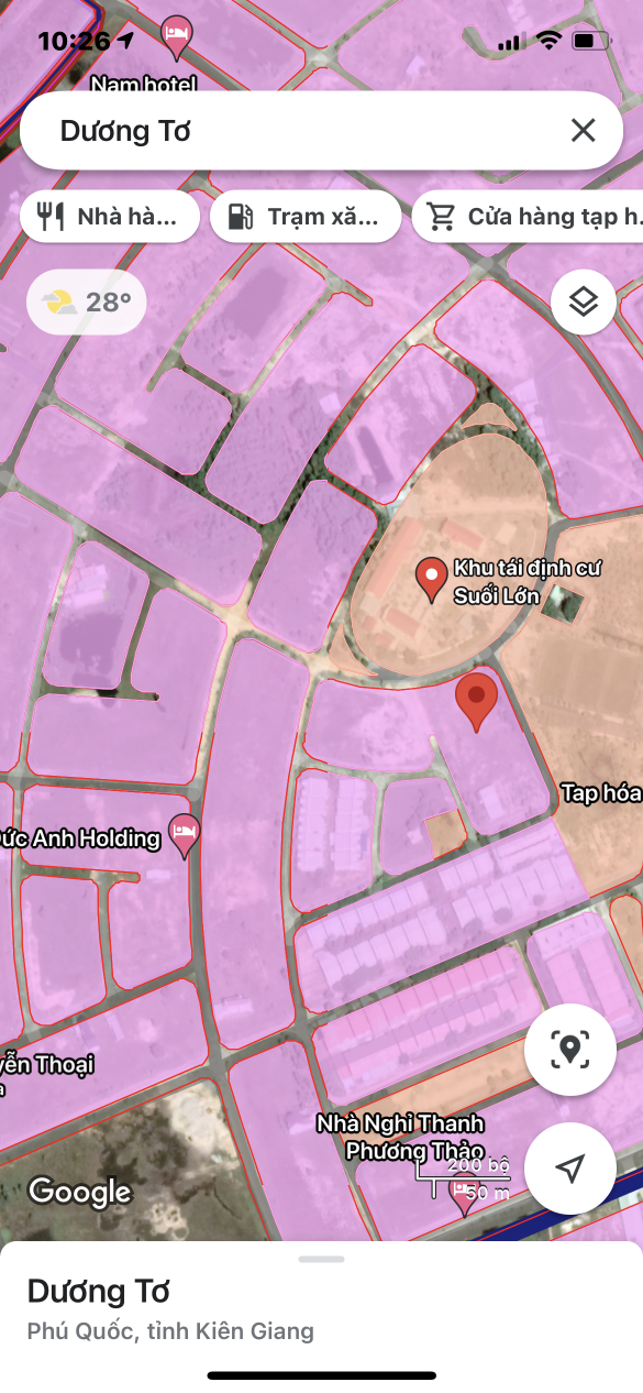 Bán  đất thổ cư 142m² , giá 3.9 tỷ tại đường Suối Lớn, Xã Dương Tơ, Thành phố Phú Quốc, Kiên Giang