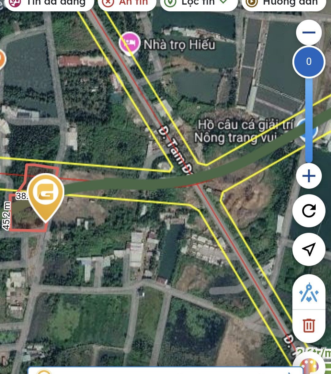 -Cần bán đất nhà, đất trồng cây lâu năm phù hợp do doanh nghiệp làm kho xưởng sản xuất hàng hoá, làm bến đỗ trạm xăng.
- 土地出售，适合建造房屋或种植多年生作物，是企业用作仓库、工厂或加油站的理想选择。