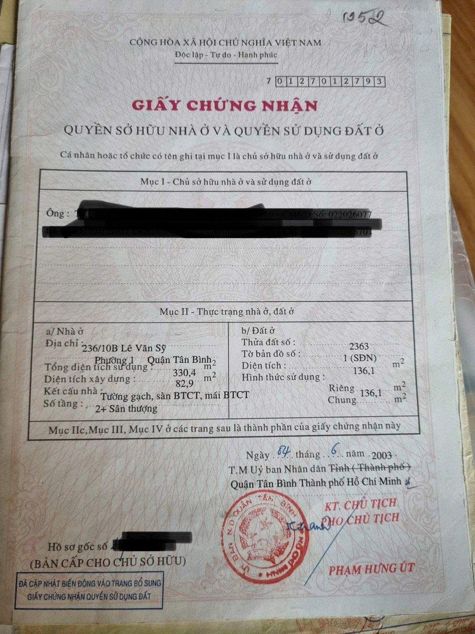 Bán nhà Tân Canh, Phường 1, Quận Tân Bình – Giá 68 tỷ