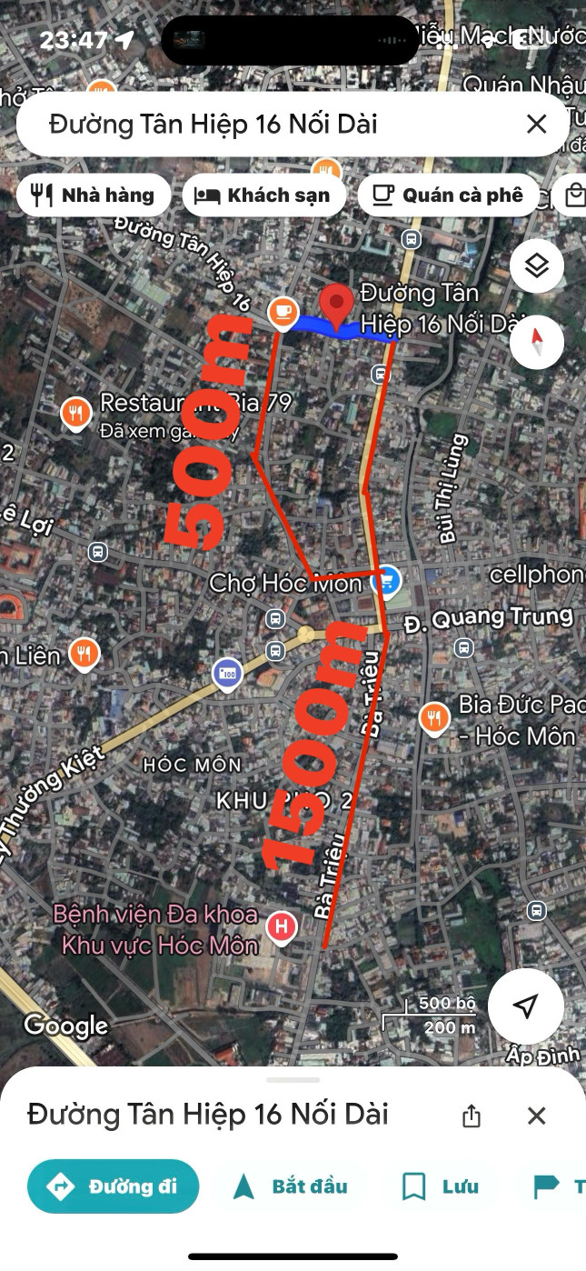 Mặt tiền đường Tân Hiệp 16 nối dài. Còn 6 lô liền kề ngay chợ Hóc Môn!!!!!!!