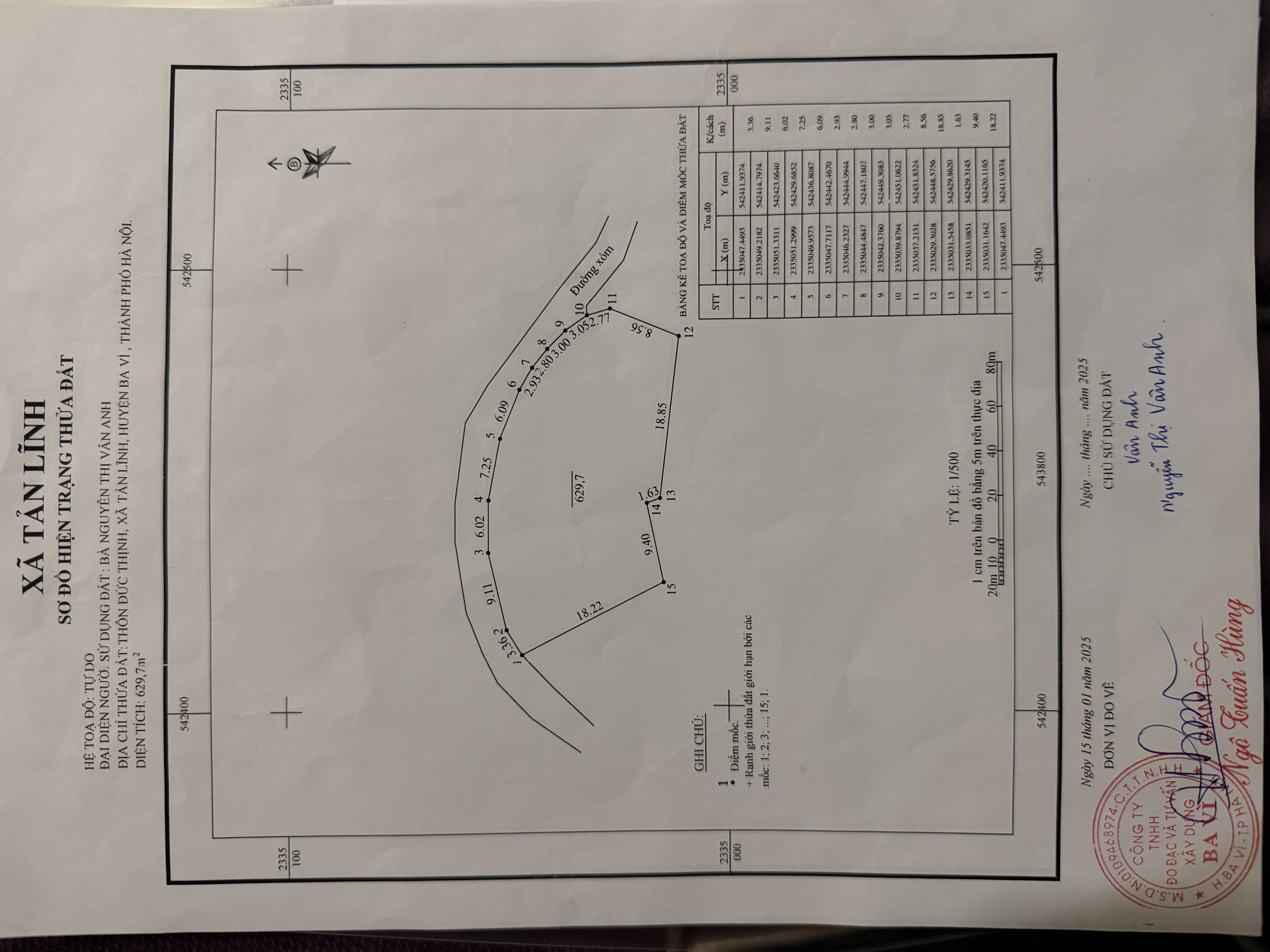 Chính chủ bán 629,7m² đất Tản Lĩnh, Ba Vì – Mặt tiền rộng ~12m – Giá 2,5tỷ (Thiện chí thương lượng)