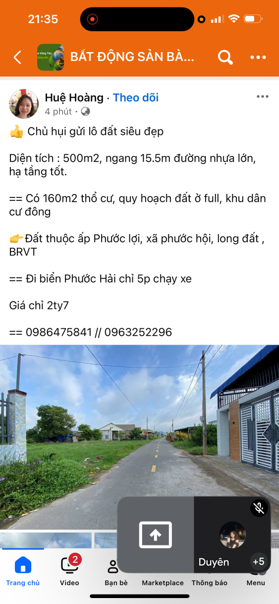 Bán đất 699m² ngang 5m giá 37 tỷ Phường Vũng Tàu