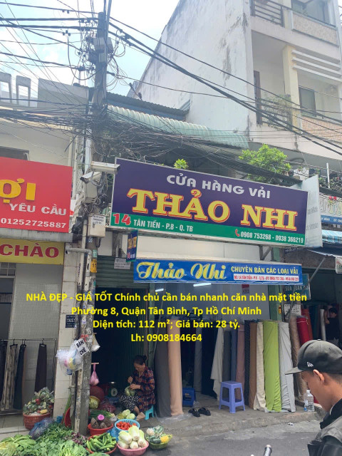 NHÀ ĐẸP - GIÁ TỐT Chính chủ cần bán nhanh căn nhà mặt tiền chợ Vải Tân Bình, TP HCM