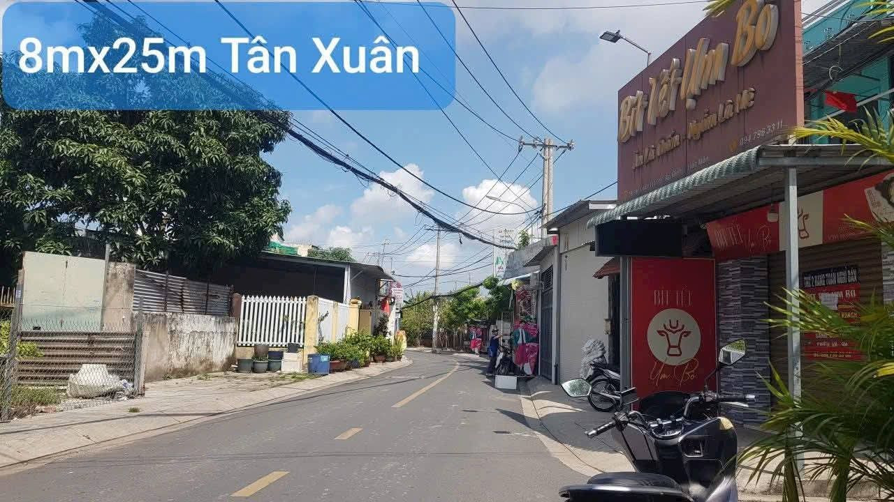 Bán đất 200m² thổ cư mặt tiền Tân Xuân gần Lê Thị Hà ngang 8x25m Xã Hóc Môn