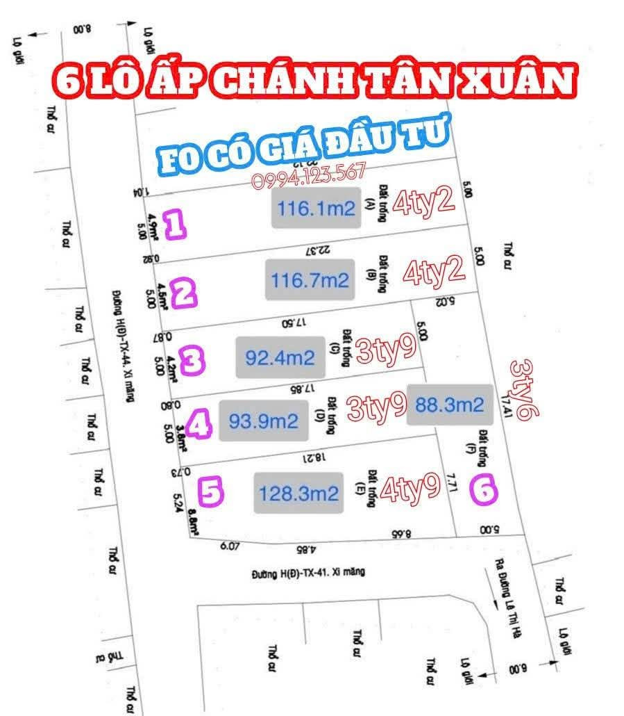 Khu Tân Xuân Đất Ngọc có nhiều dự án đầu tư gọi 0994 123 567