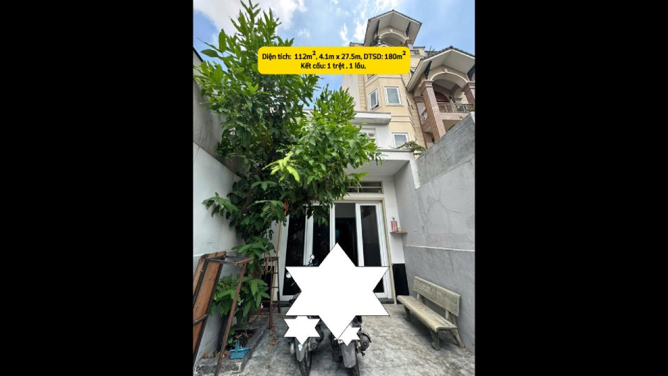 Bán nhà mặt tiền NB Tân Hương 112m², 1Lầu, 8.9Tỷ