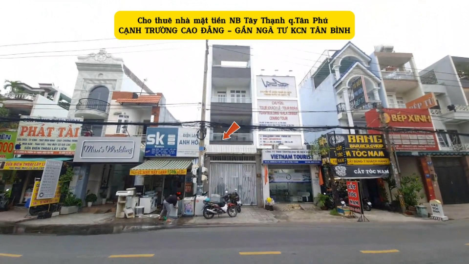 Cho thuê nhà Mặt Tiền NB Tây Thạnh 112m², 3Lầu - GẦN TRƯỜNG CAO ĐẲNG