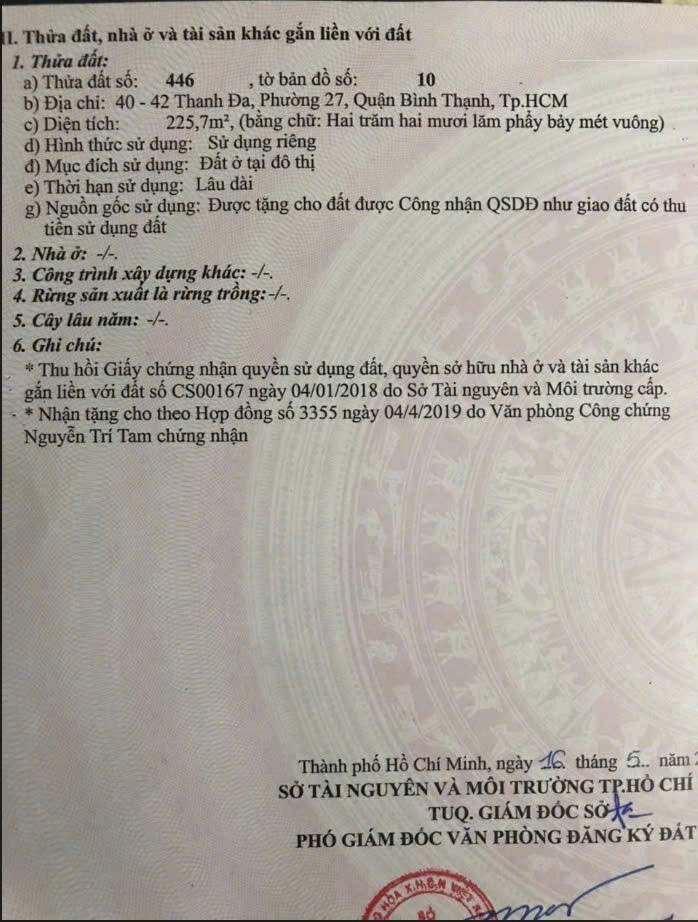 Bán nhà 40-42 Thanh Đa, phường 27, Quận Bình Thạnh – Giá 38 tỷ