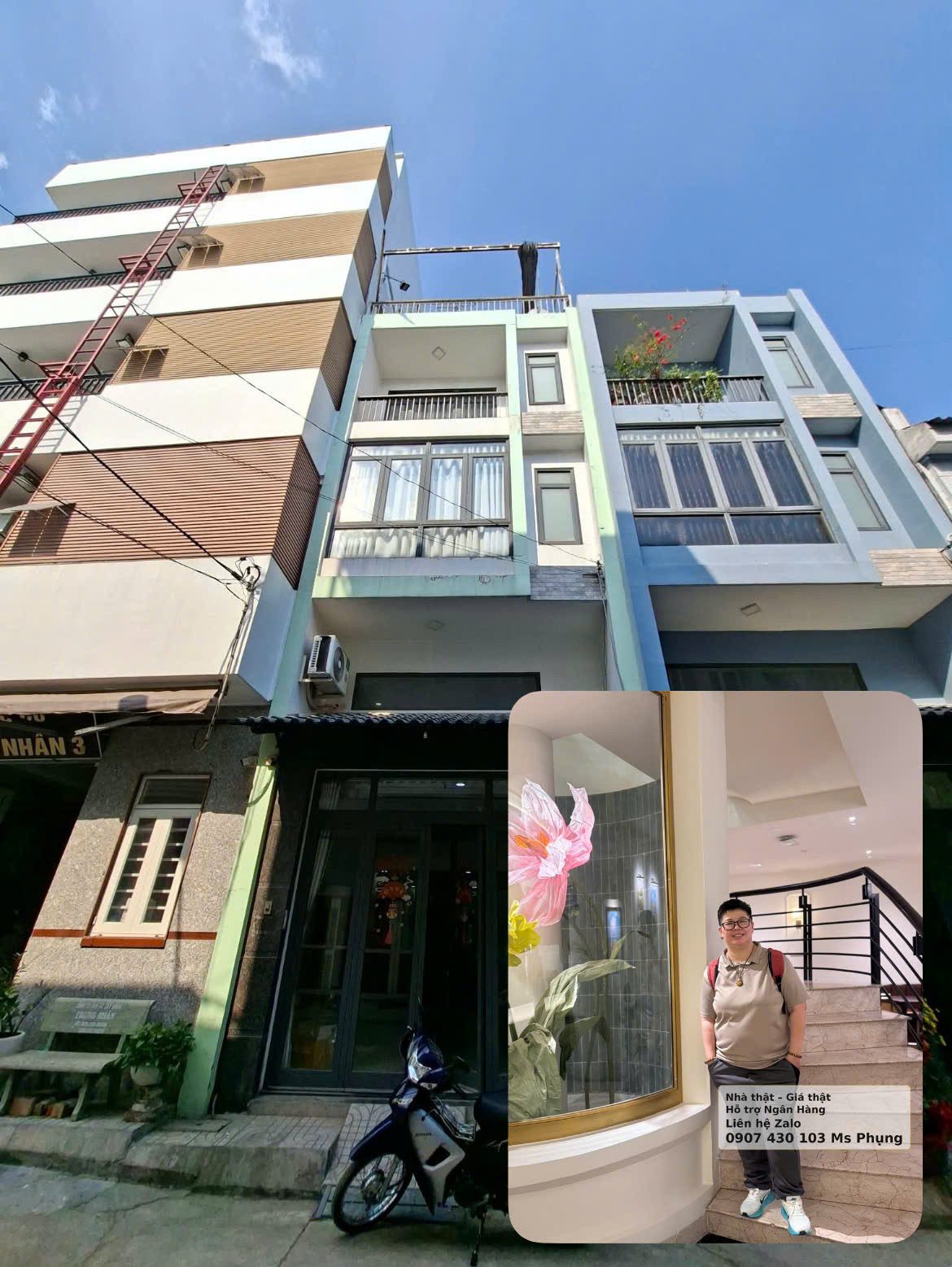 Nhà Thạnh Lộc Q.12, hẻm 8m xe hơi
 tránh 5 tầng chỉ  5.3 tỷ