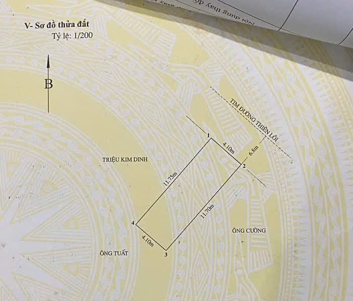 Bán đất 48m² full thổ cư ngang 4,1m giá 6.6 tỷ tại Đường Thiên Lôi Phường An Biên (vỉa hè 3m)