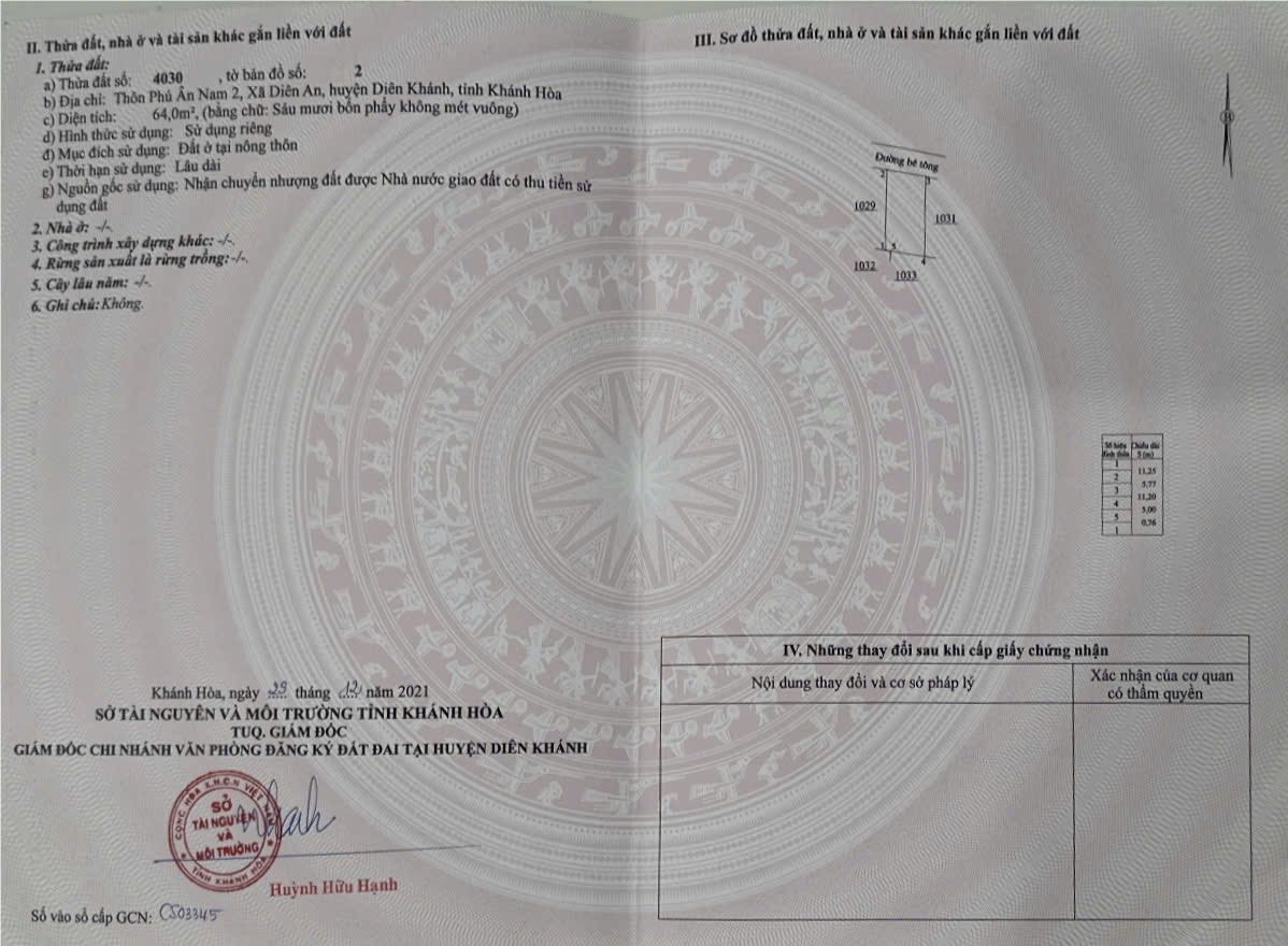 Bán đất hẻm đường Thông Tin, Diên Khánh, cách 23/10 chỉ 500m