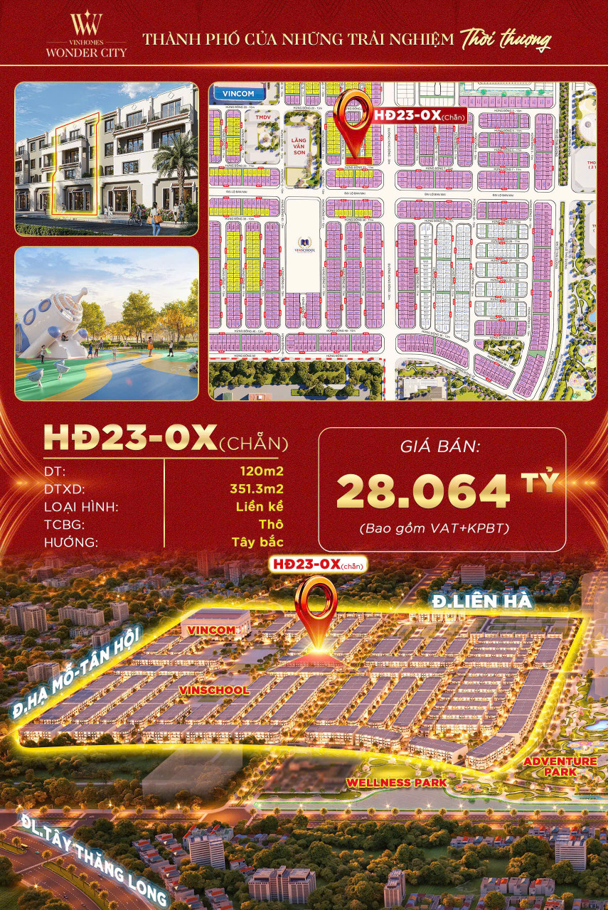 Hừng Đông 34 độc quyền dự án vinhomes Đan Phượng