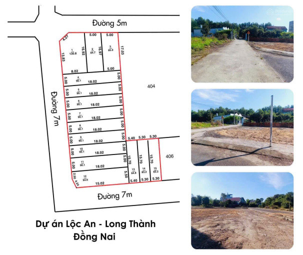 Bán gấp nền cực đẹp ngay sát Sân Bay Long Thành, Giá chỉ 1,59 Tỷ, MTĐ DT 769, Lộc An, Long Thành, sổ riêng.