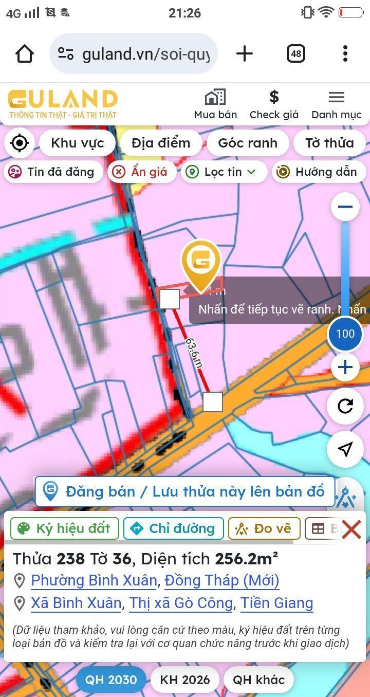 Đất cách tỉnh lộ 873 60m,  cách chợ,  trường học 500m, khu dân cư đông, đường xe hơi, sổ hồng riêng,  liên hệ chính chủ 0352558050, 600tr thương lượng nhẹ