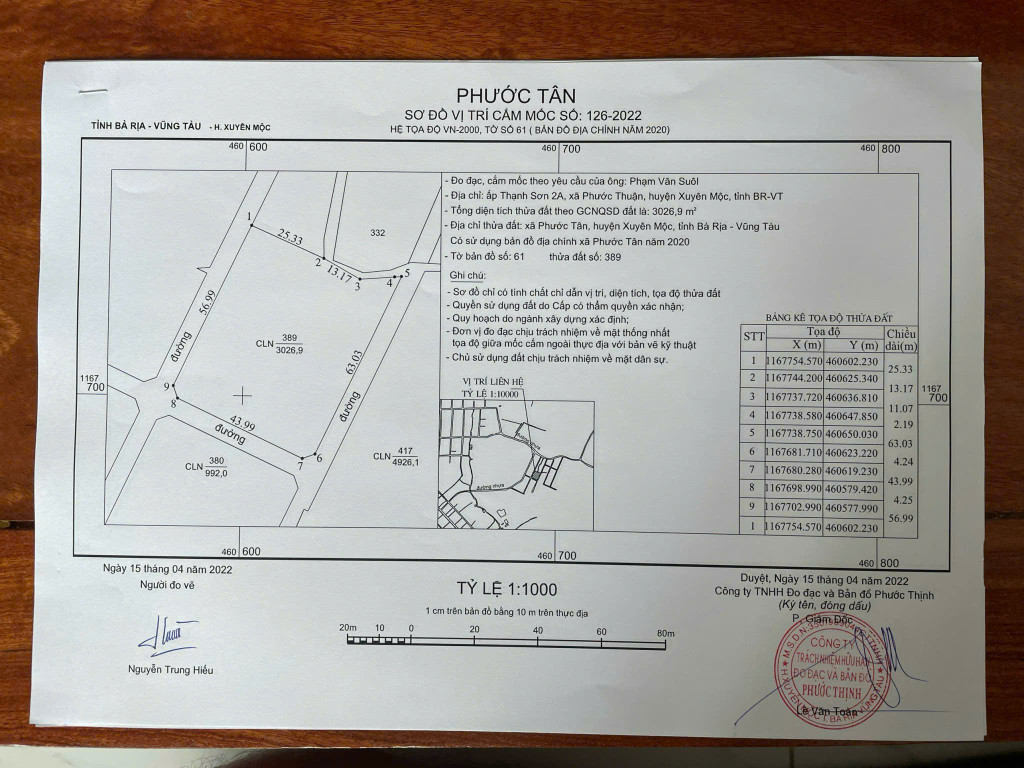 Lô Đất Hồ Tràm 3.027m2 4-Mặt tiền đá chỉ 6triệu/m2 Tổng 18ty1.