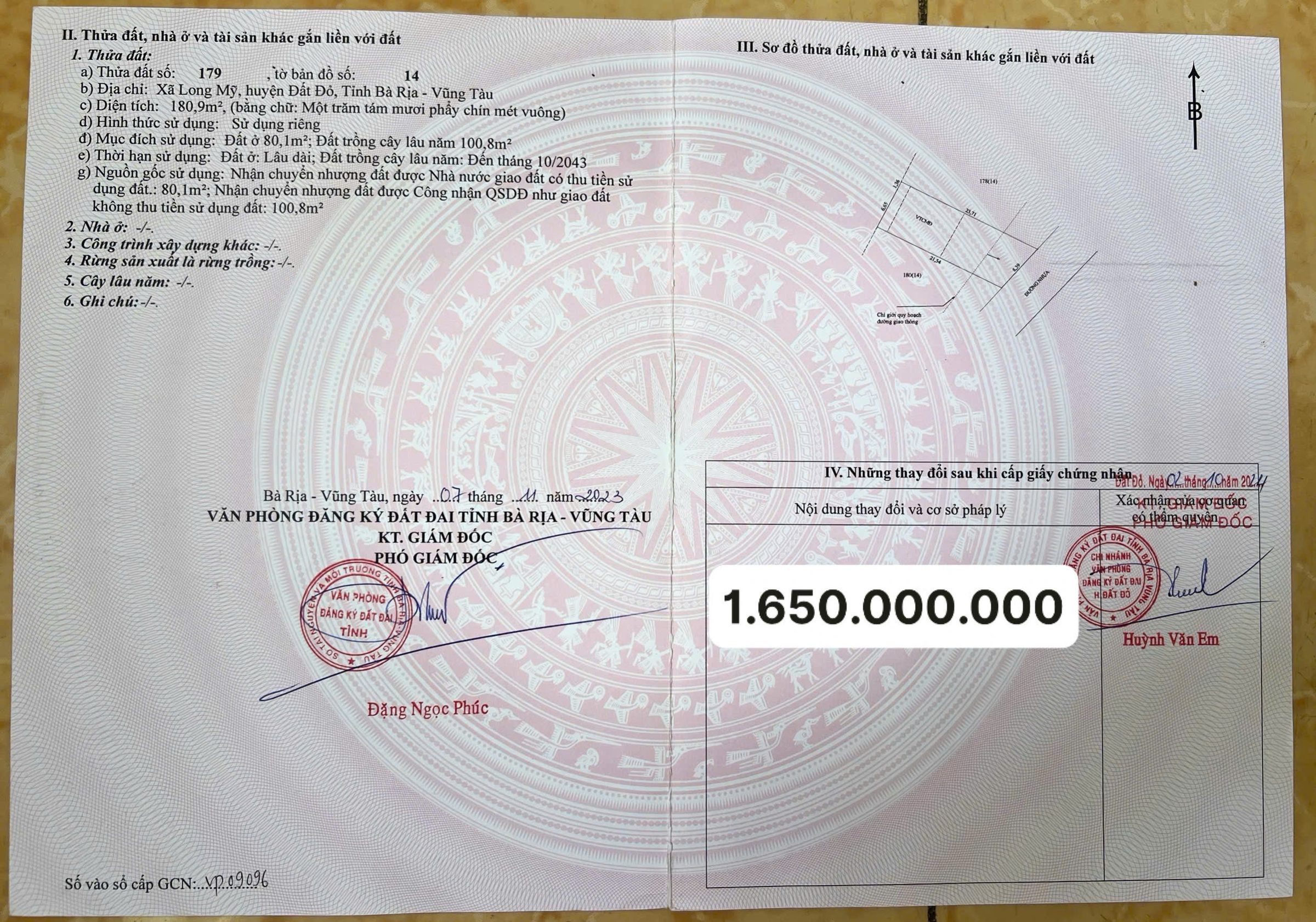 🔥 LÔ ĐẤT ĐẸP – NGANG LỚN 8,5M – GẦN ĐT44B – CHỈ 5KM RA BIỂN 🔥GIÁ 1TY6