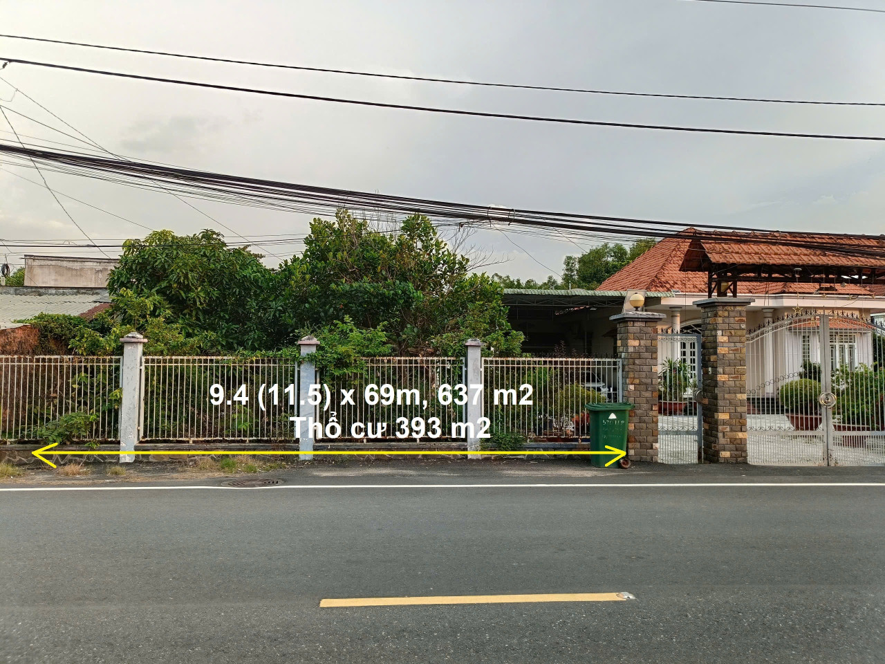 Bán 635m2 (9.4x69m, nở hậu 11.5m) đất mặt tiền Tỉnh lộ 7, gần Chợ Thái Mỹ Củ Chi, dân cư đông tiện KD