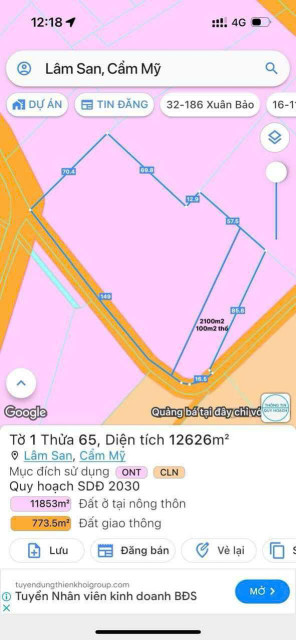 dat phu hong co 100m tho cu..gia 600ngan /m2qua re...