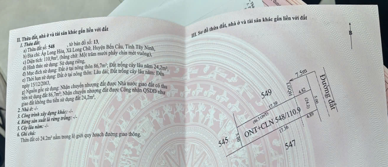 Cần ra nhanh lô đất ở nông thôn ONT
