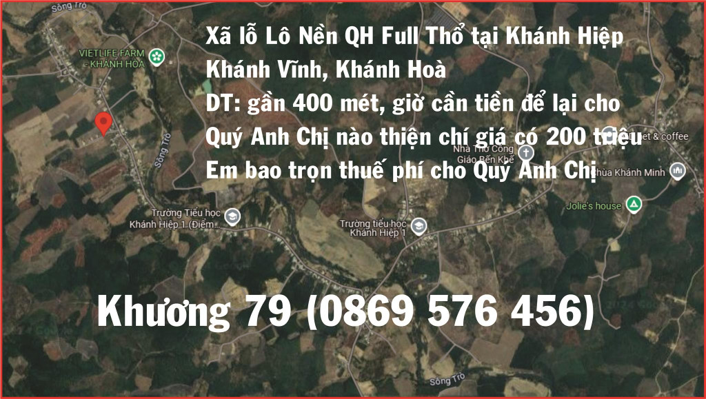 ĐẤT NỀN SIÊU RẺ TẠI KHÁNH VỈNH KHÁNH HOÀ CHỈ 200 TRIỆU