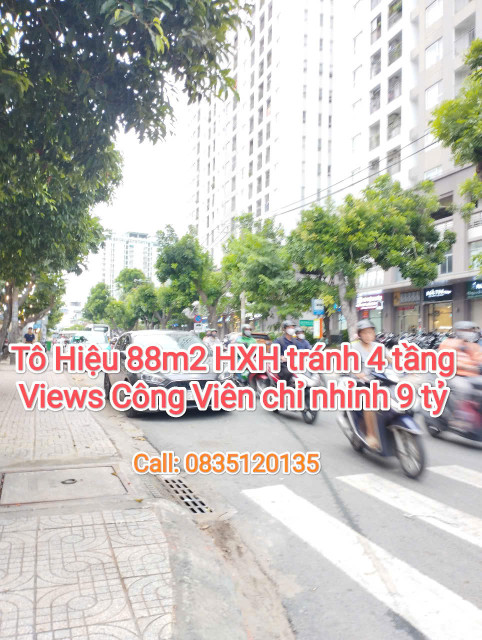 Hiếm Khu Tô Hiệu - 88m2 - 4 tầng - HXH vô nhà - Views công Viên