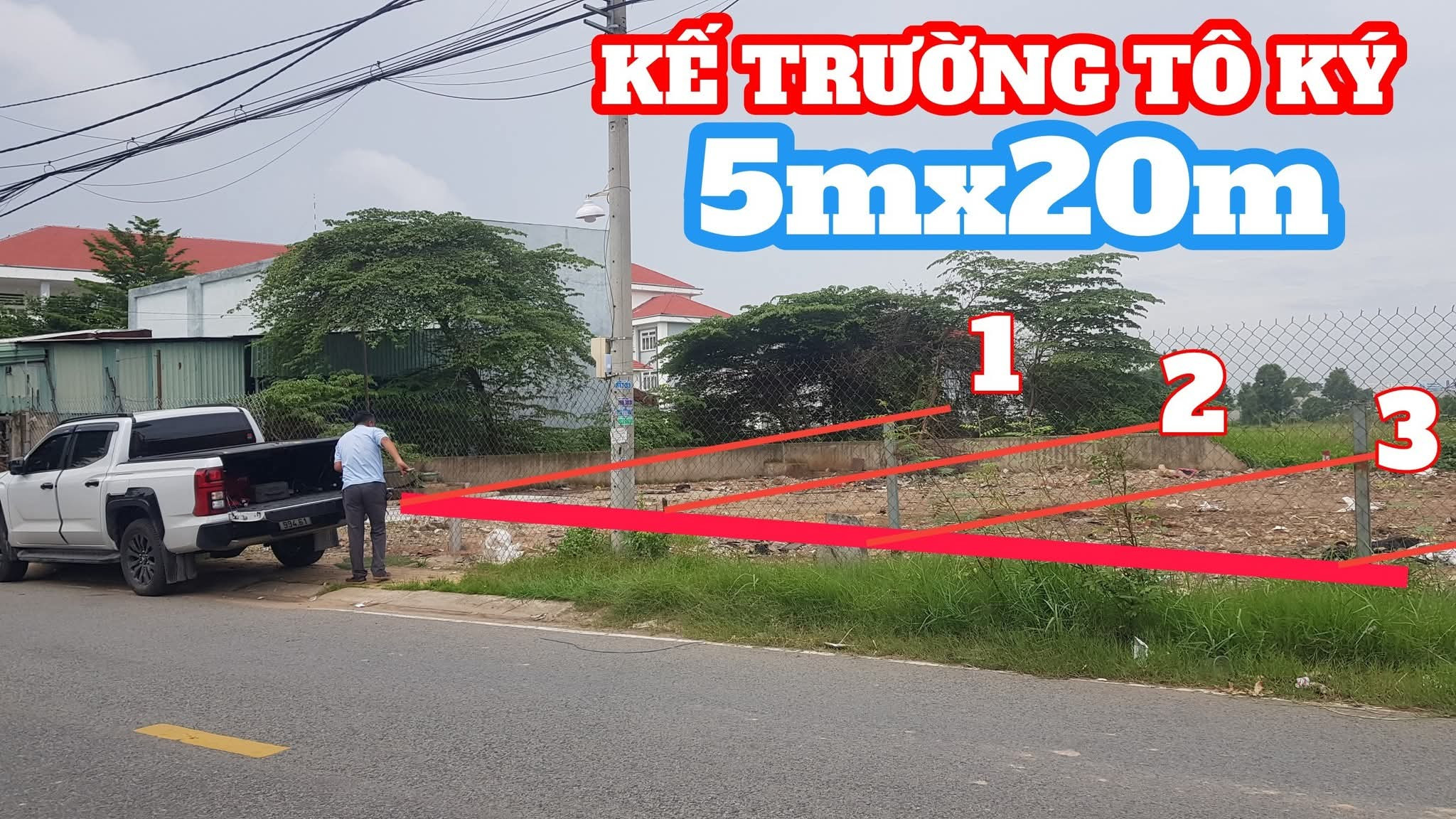 4 nền cạnh trường Tô Ký đã có sổ đầu tư Bán đất 100m² ngang 5x20m giá 5,55 tỷ Xã Hóc Môn