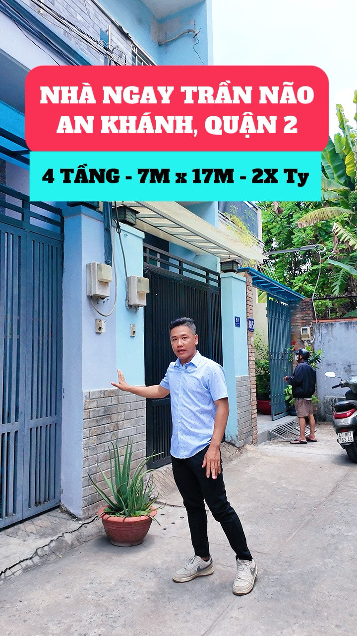 BÁN NHÀ SÁT TRỤC TRẦN NÃO, QUẬN 2 - 125M2 (7x17.8M) - 3 TẦNG NGANG 7M - CỬA NGÕ THỦ THIÊM - TIỆN MỞ VĂN PHÒNG CÔNG TY KINH DOANH ĐỈNH - 20 TỶ