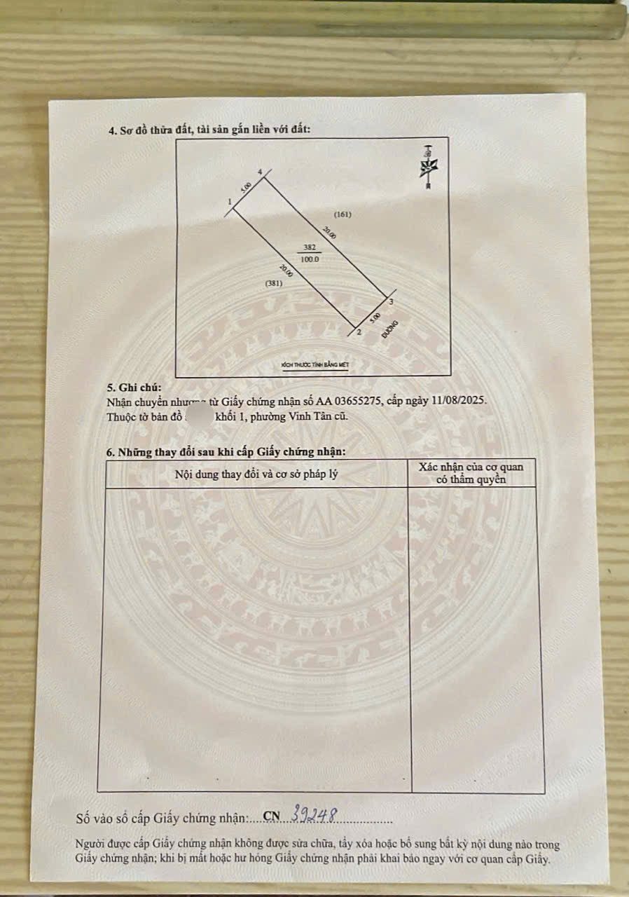 Bán đất đẹp vinh tân giá cực đẹp