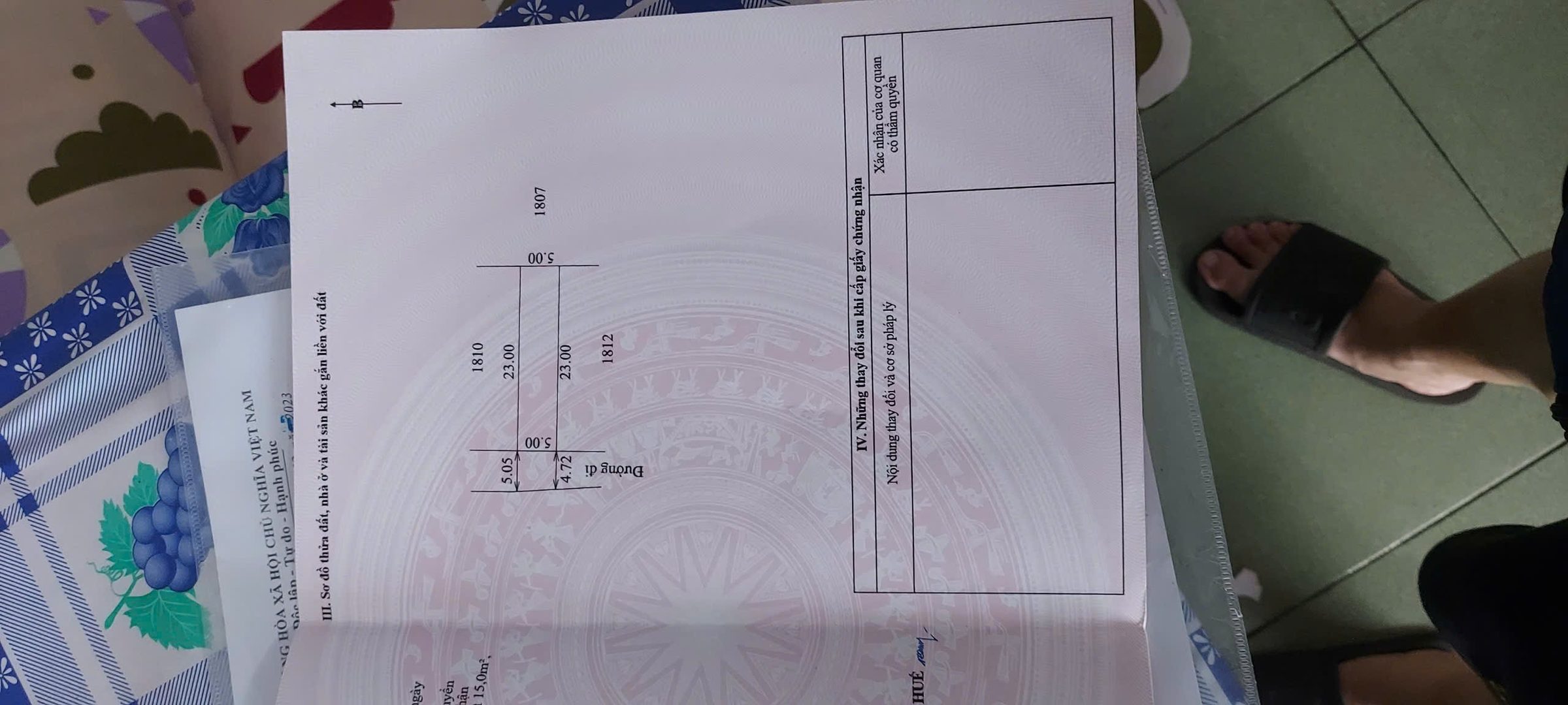 cần tiền 2 lô liền kề ở 102 Trần Hoàn,Lương Đông,Hương Thủy
diện tích: 10 × 23 = 230m2.Mã lô: 1811,1812